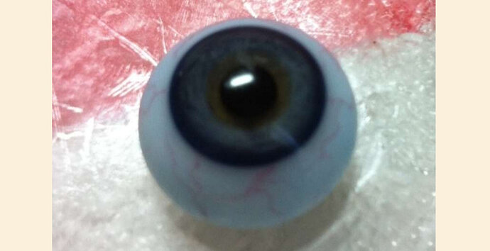 painting the glass eyes